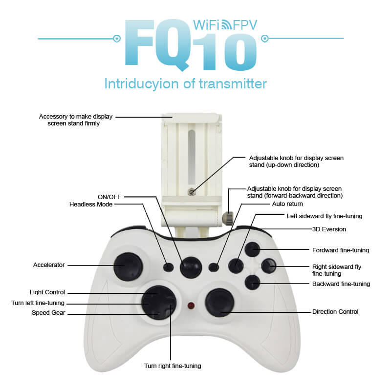 FQ777 FQ10A WIFI FPV 2.0MP Camera Altitude Hold 3D Roll 2.4GHz 6-Axis RC Quadcopter