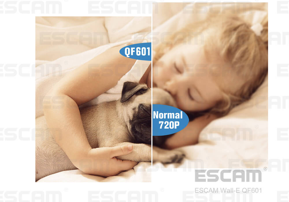 ESCAM Wall-E QF601 WiFi IP Camera 720P 110 Degrees Wide Angle 2.8mm Lens Onvif Network Camera Night Vision