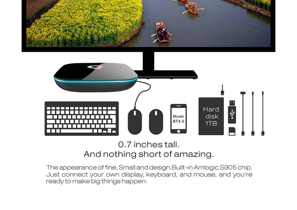 Q-BOX 4K KODI Preinstalled Amlogic S905 TV Box Android 5.1 2G/8G 2.4G+5G Dual Band WIFI 1000M LAN Bluetooth4.0