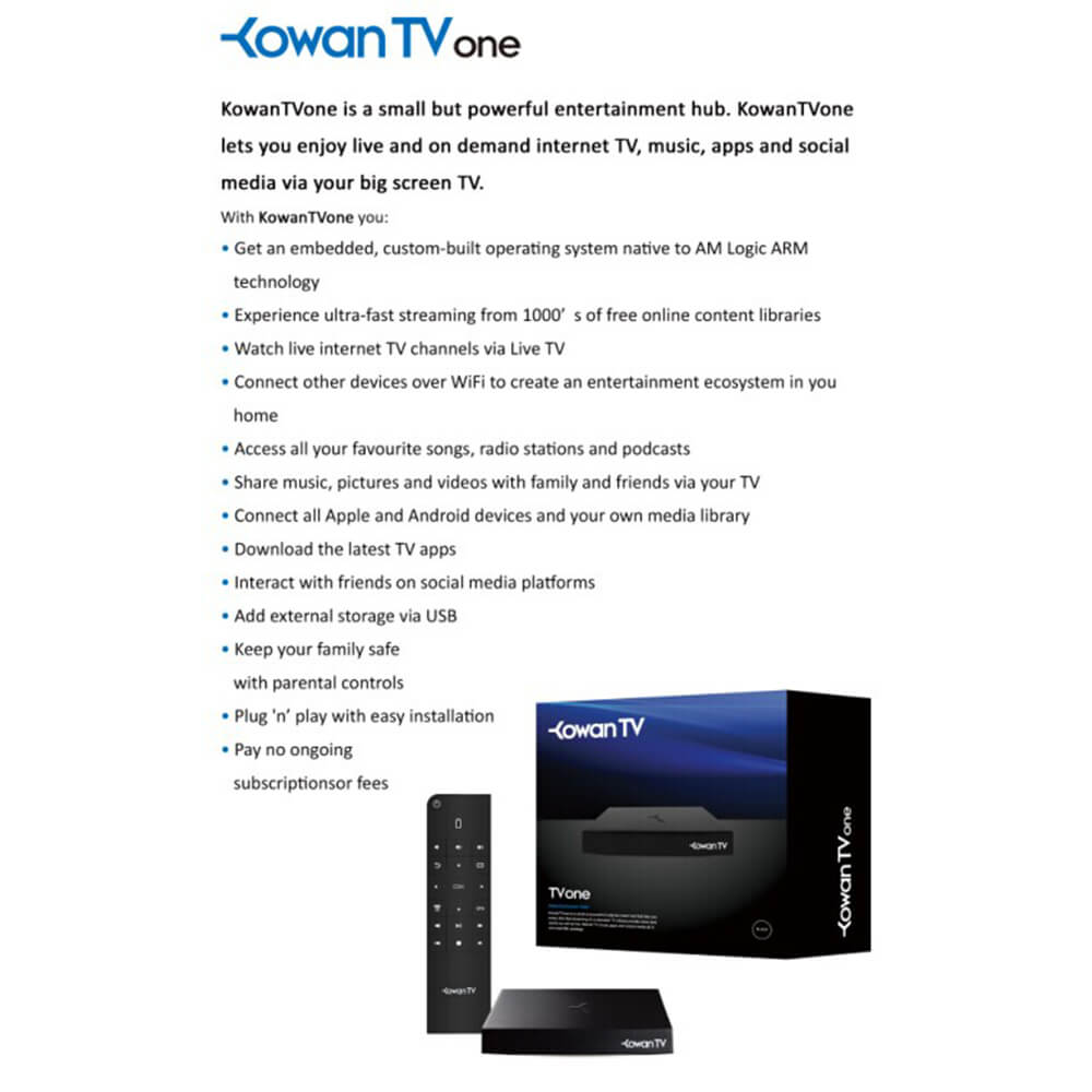 KowanTV Click To Play Entertainment Hub European American TV Channels Live Broadcast Video on demand IPTV BOX 1000+ Free Channels