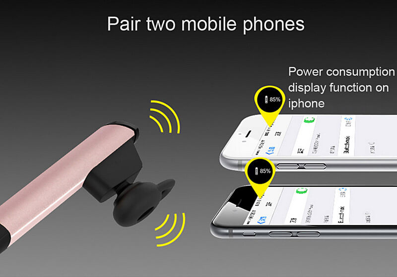 Awei A832BL Wireless Automatic Car Phone Headphone Bluetooth V4.0 Earphone