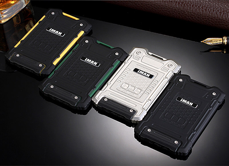 iMAN S1 PRO 7.2mm Ultra Thin 1 Inch HD MT6261D Single Core IP67 Cell Phone Mini Pocket Card Waterproof Shockproof Bluetooth Pedometer - Black