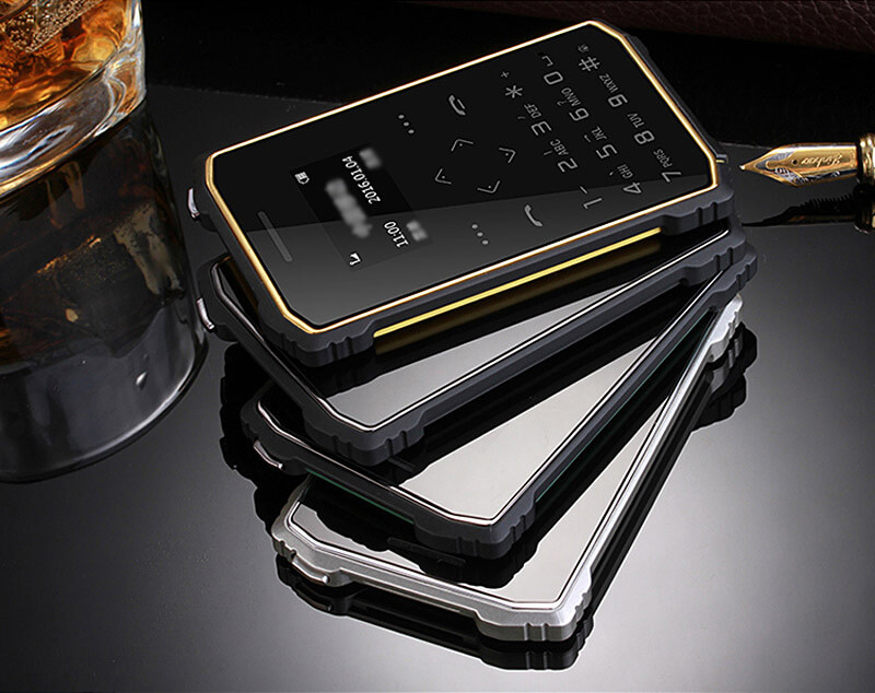 iMAN S1 PRO 7.2mm Ultra Thin 1 Inch HD MT6261D Single Core IP67 Cell Phone Mini Pocket Card Waterproof Shockproof Bluetooth Pedometer - Yellow