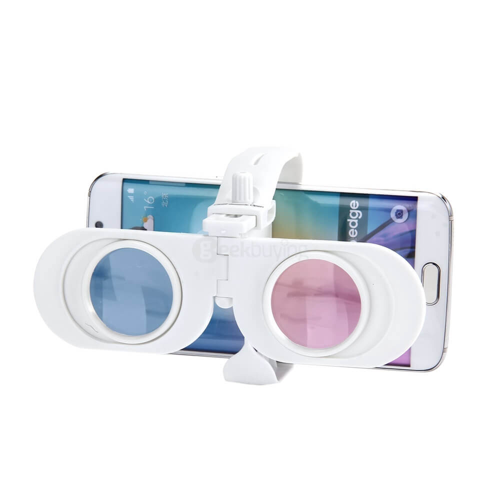 Foldable Immersive 3D VR Virtual Reality Headset for 4-6 inch Mobile Phones - White