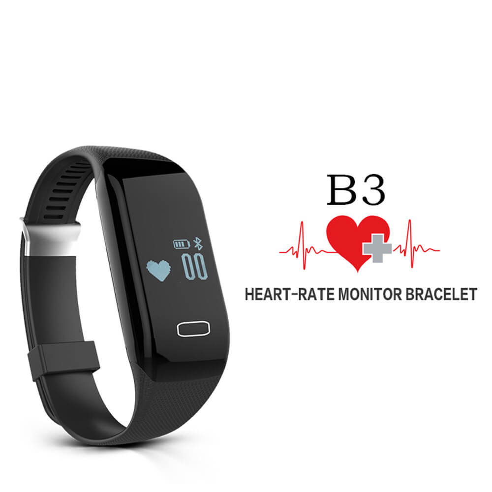 B3 Bluetooth 4.0 Smartband Pulse Heart Rate Monitor Sports Fitness Sleep Tracker Call Reminder for iOS Android - Blue