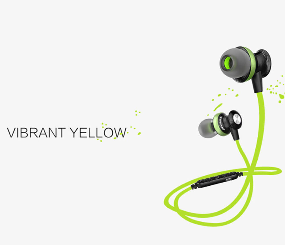 Awei A980BL Bluetooth 4.0 Wireless Sports Earphone Handsfree with Songs Track Function - Green