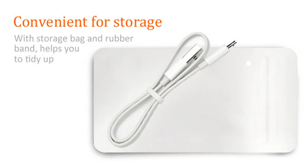 Original ZMI Micro Flat USB Cable AL610 Two In One Of USB Charge And Data Transfer For Android 30cm - White