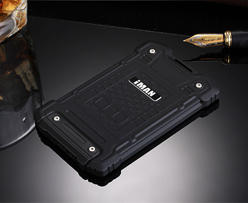 iMAN S1 PRO 7.2mm Ultra Thin 1 Inch HD MT6261D Single Core IP67 Cell Phone Mini Pocket Card Waterproof Shockproof Bluetooth Pedometer - Black