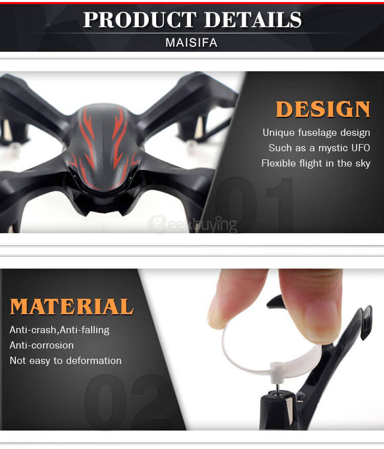 MSDTOYS S6 3D MINI Spider Inverted Flight 2.4G 4CH 6-Axis LED RC Quadcopter RTF - Gray