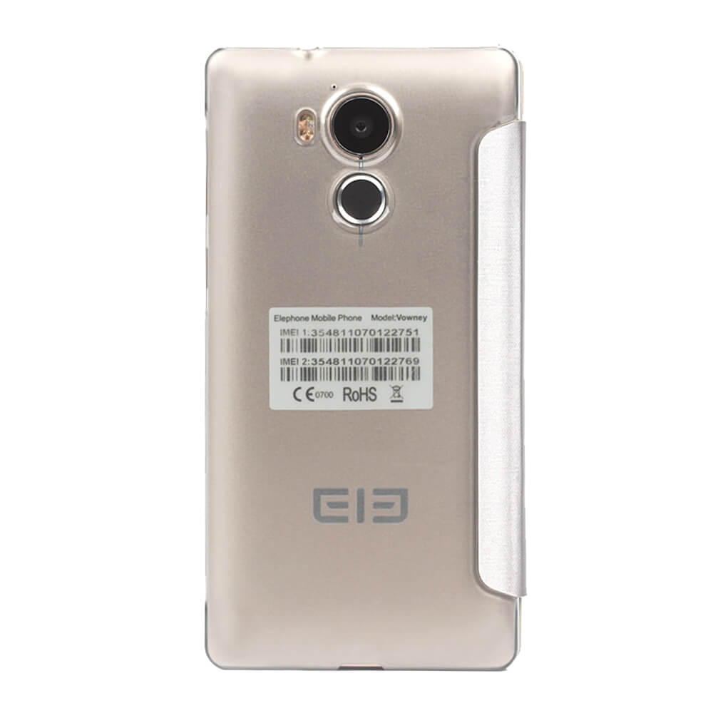 Original Leather Case Flip Cover Protective Case Phone Cover For Elephone Vowney/Vowney Lite Smartphone - Gray