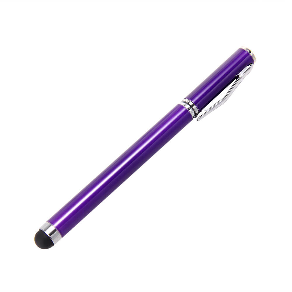 Capacitive Touch Screen Stylus Pen for Tablet PC & Mobile with Ball pen function purple (CP146361)