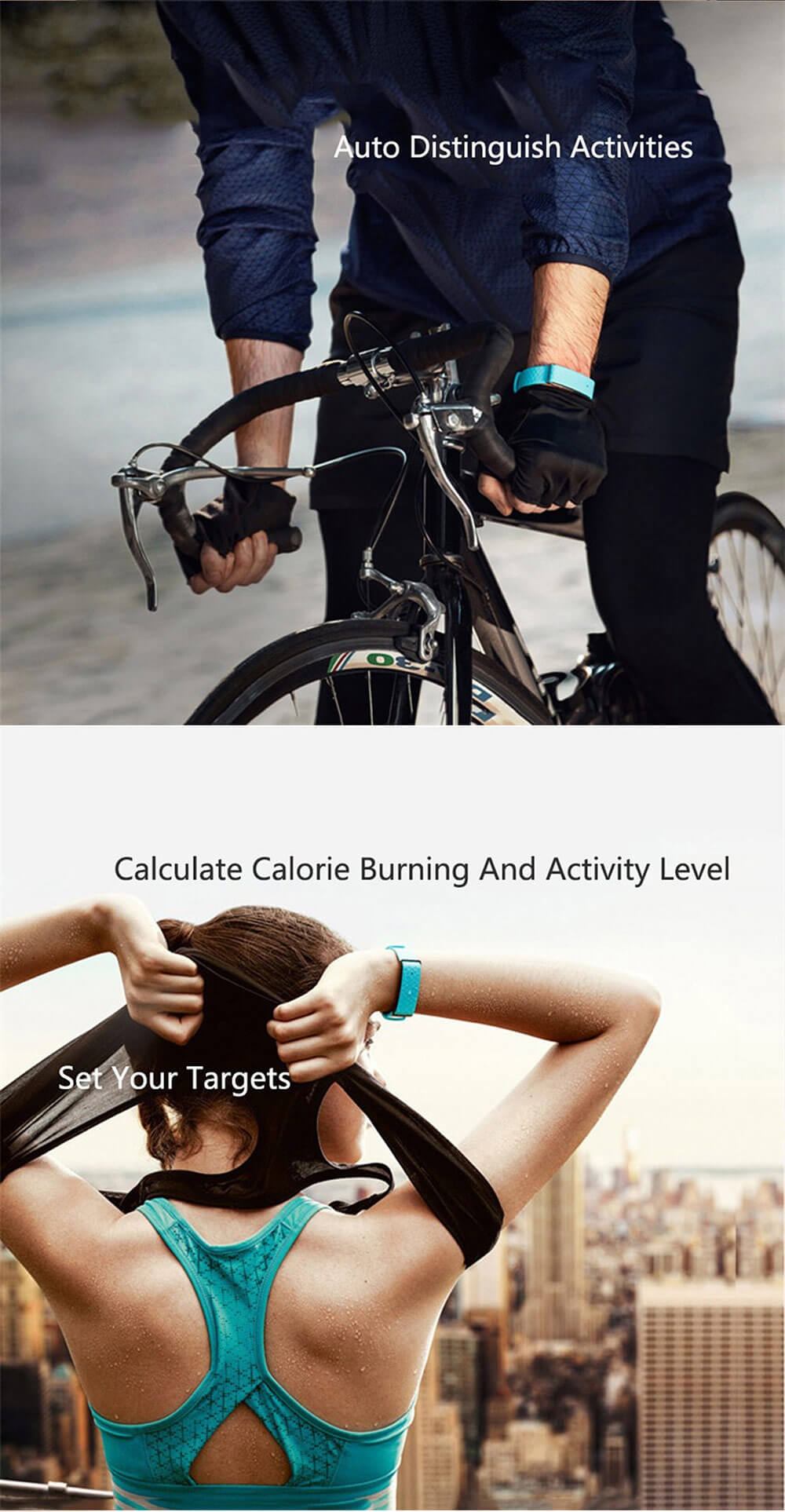 HUAWEI HONOR A1 Bluetooth 4.2 Smart Bracelet with UV Test / Sleep Monitor / Pedometer / Call Reminder For Android iOS (TPU Band) - Blue