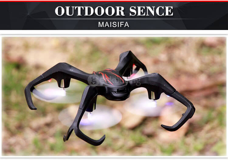 MSDTOYS S6 3D MINI Spider Inverted Flight 2.4G 4CH 6-Axis LED RC Quadcopter RTF - Gray