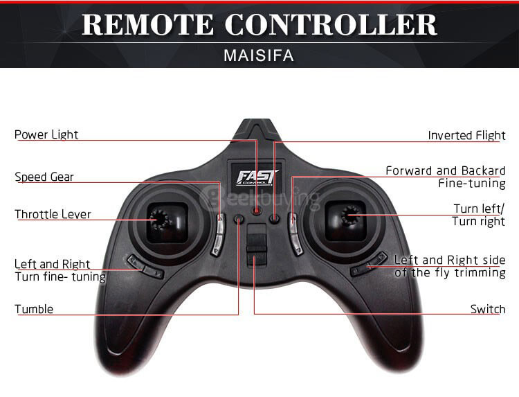 MSDTOYS S6 3D MINI Spider Inverted Flight 2.4G 4CH 6-Axis LED RC Quadcopter RTF - Gray