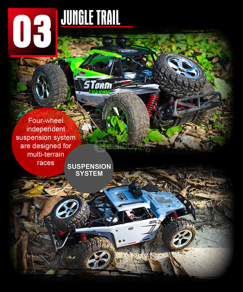 SUBOTECH BG1513B 1:12 Full Scale 2.4GHz 4WD High Speed RC Car - Black