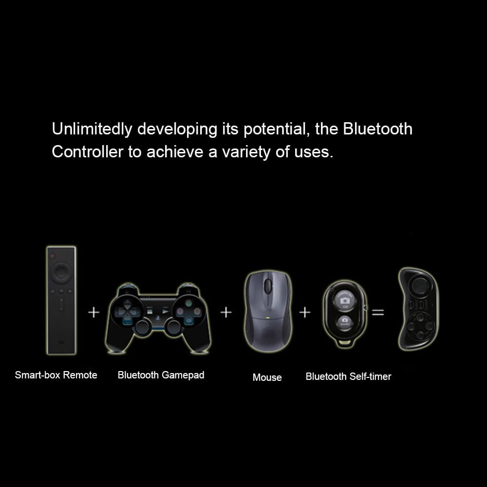 CSY03 Bluetooth VR Virtual Reality Gamepad Game Controller Selfie Shutter for iOS Android Smartphones VR Headset - Black
