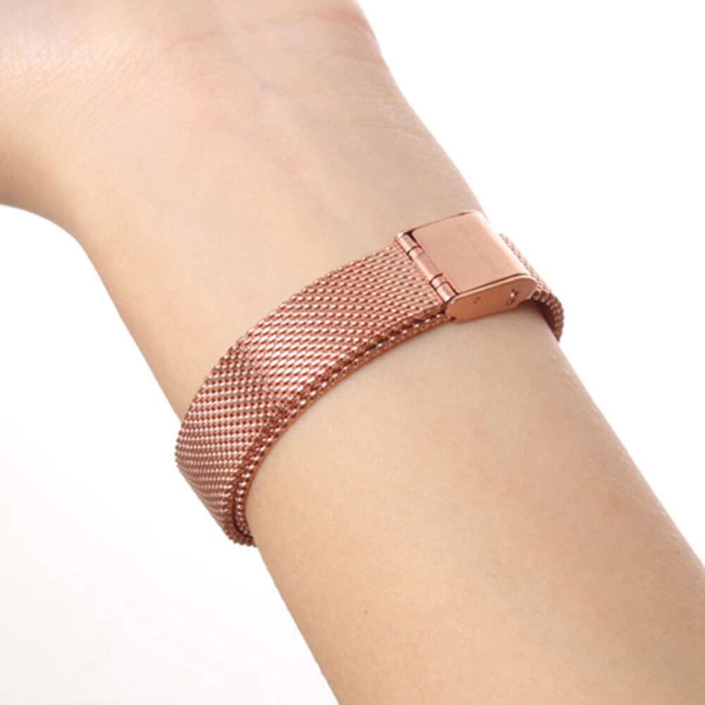 Mijobs Replacement Metal Strap Wrist Belt for Xiaomi Mi Band 2 Smart Bracelet - Gold