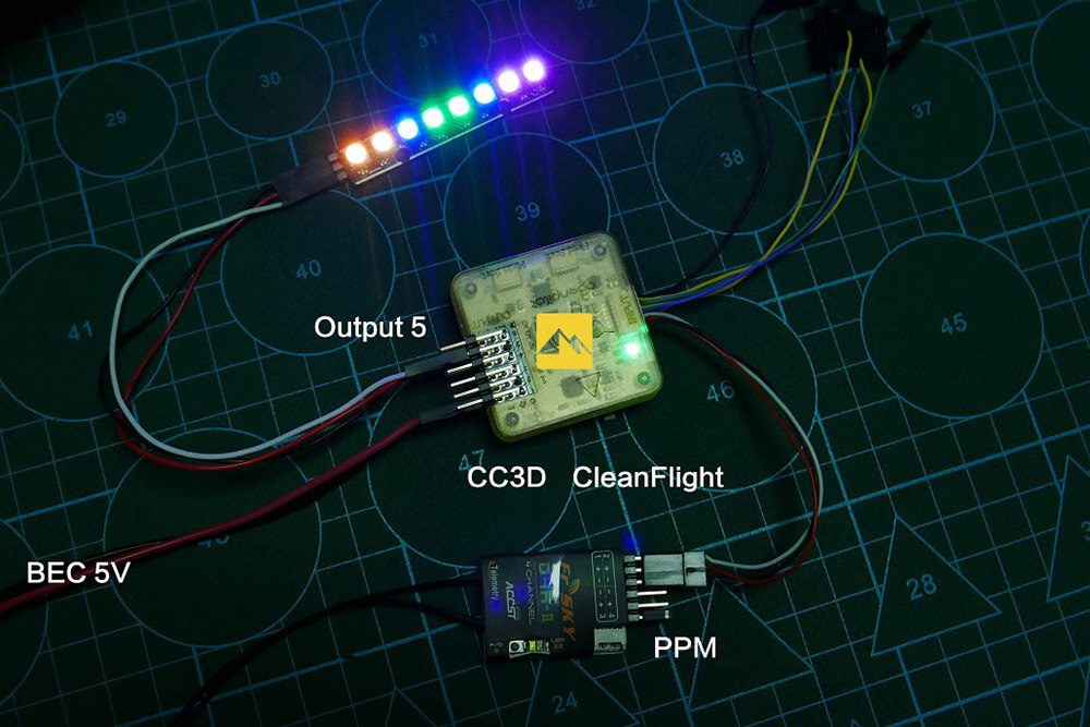 Matek 8 Bit WS2812B RGB 5050 Highlight LED for Naze32 CC3D