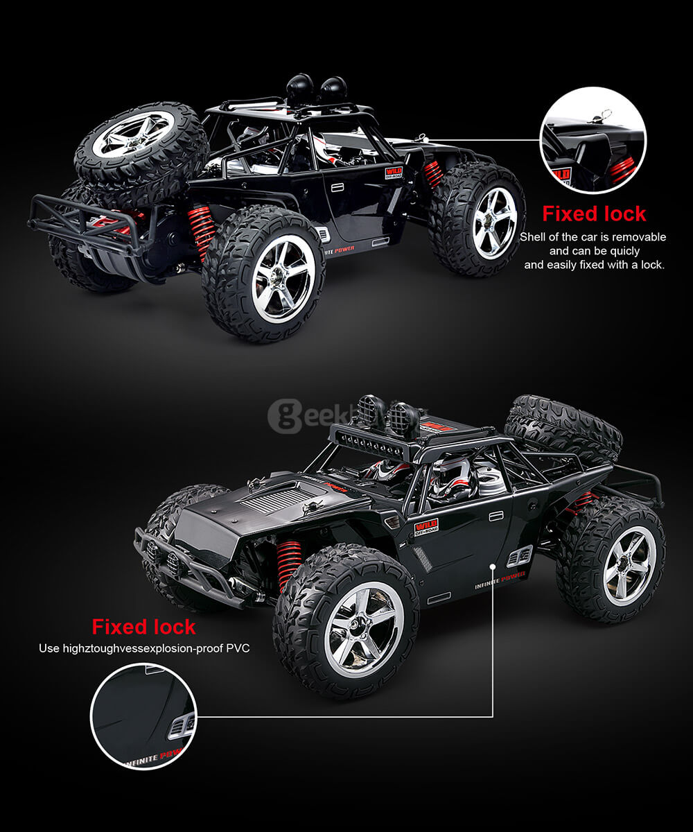 SUBOTECH BG1513B 1:12 Full Scale 2.4GHz 4WD High Speed RC Car - Black