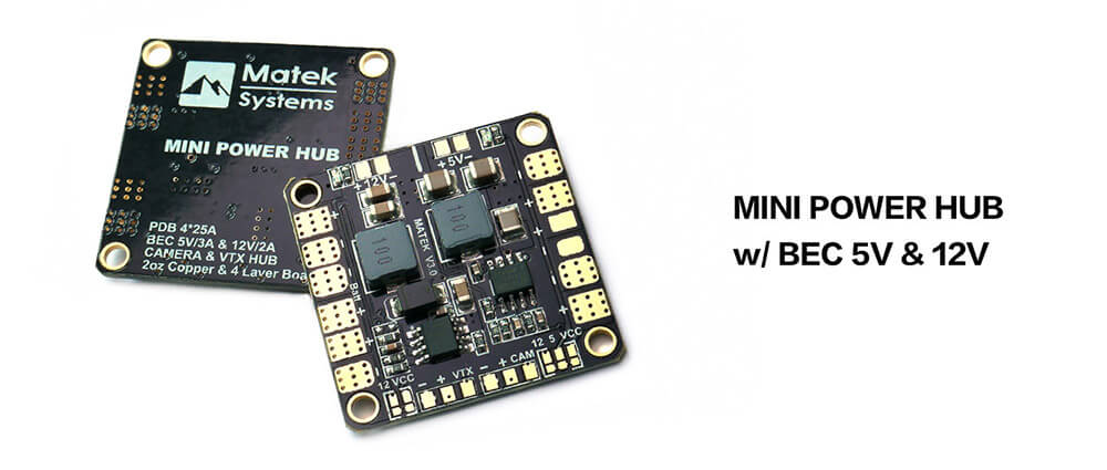 Matek Mini Power Hub Power Distribution Board With BEC 5V And 12V For FPV Multicopter
