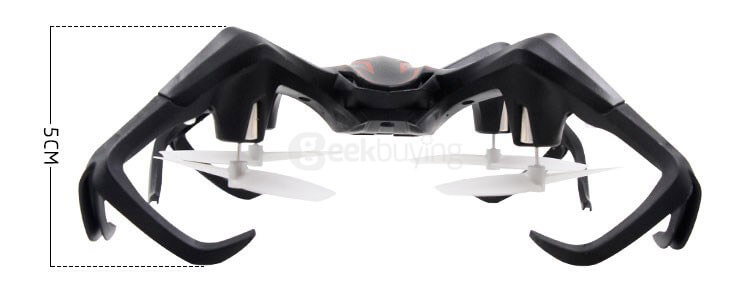MSDTOYS S6 3D MINI Spider Inverted Flight 2.4G 4CH 6-Axis LED RC Quadcopter RTF - Gray
