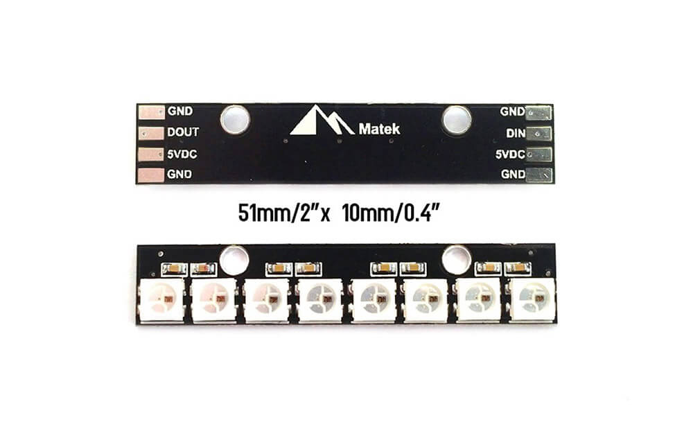 Matek 8 Bit WS2812B RGB 5050 Highlight LED for Naze32 CC3D