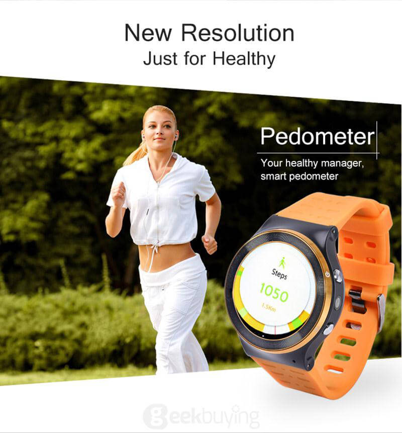 ZGPAX S99 3G Smartwatch Phone Android 5.1 OS 1.33 inch MTK6580 Quad Core 1.3GHz 512MB RAM 8GB ROM Google Play GPS Bluetooth 4.0 WiFi - Orange