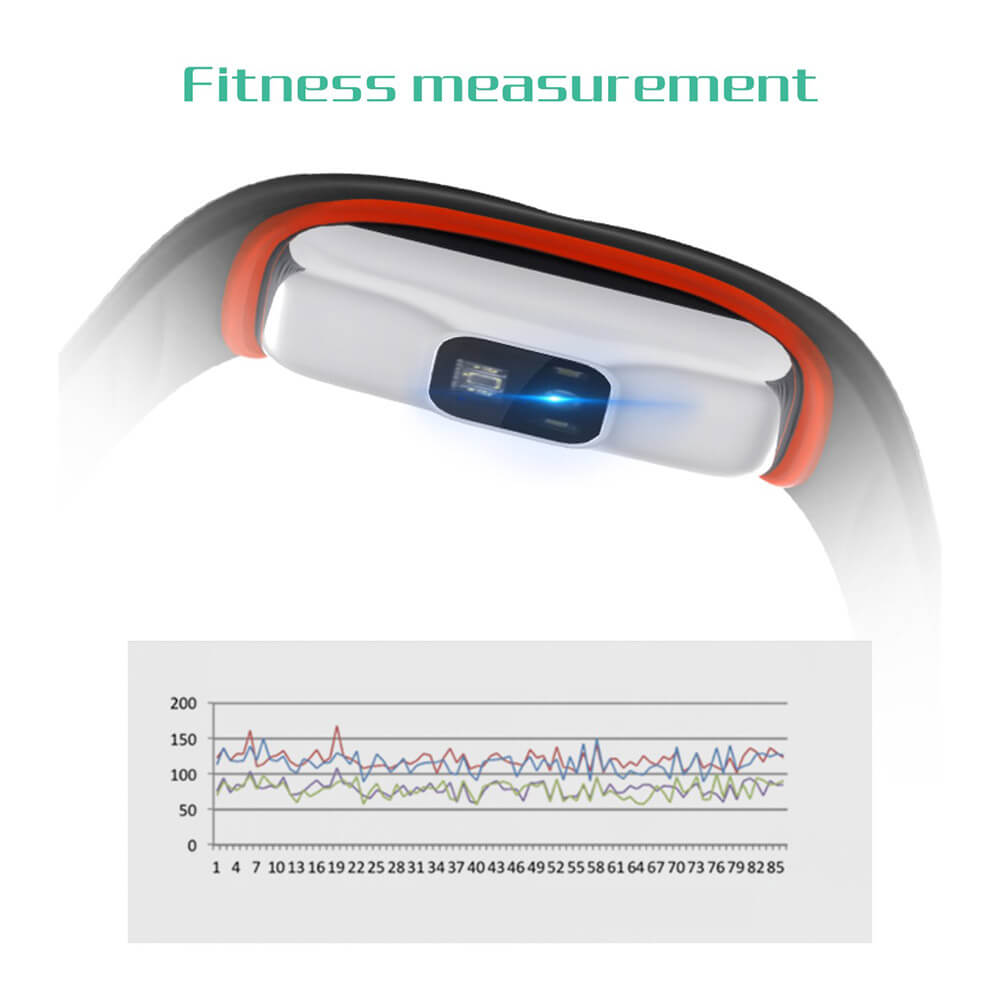 37 Degree Journey Bluetooth 4.1 Smart Bracelet Heart Rate Monitor/Ambulatory BP/Breath Rate/Mood/Fatigue/Sleep Tracker Pedometer 30W Pixel Camera - Black