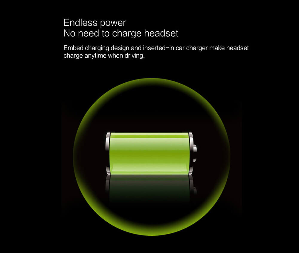OVEVO Q10 2 Port USB Auto Charger Fast Charge Support Two Bluetooth Devices With Bluetooth Stereo Headset - Silver Black