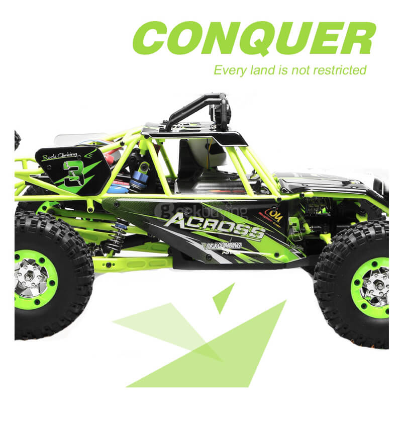 WLtoys 12428 2.4G 1/12 4WD Crawler 50km/h RC Car With LED Light