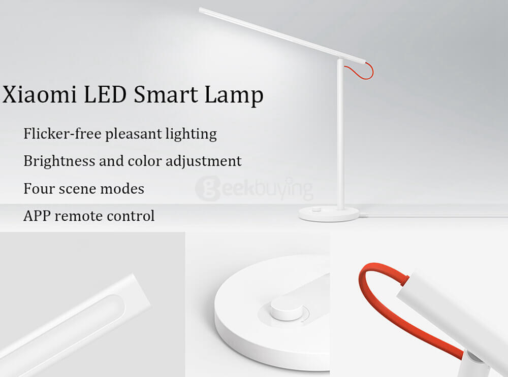 Original Xiaomi Mi Smart LED Lamp Mijia Intelligent LED Lamp Table Lamp with Four Different Modes - White