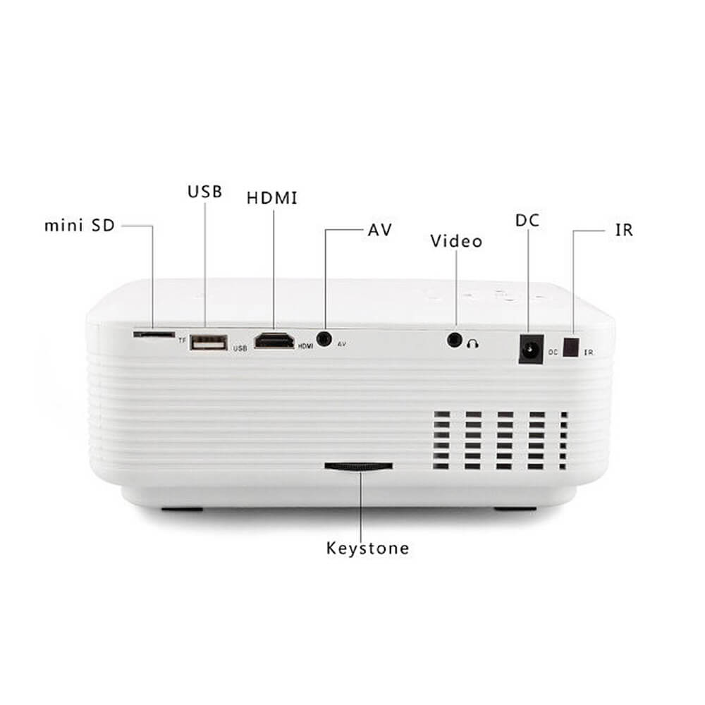 E07 1920*1080 100LM DLP Home Office Projector Home Theater AV HDMI TF MIC