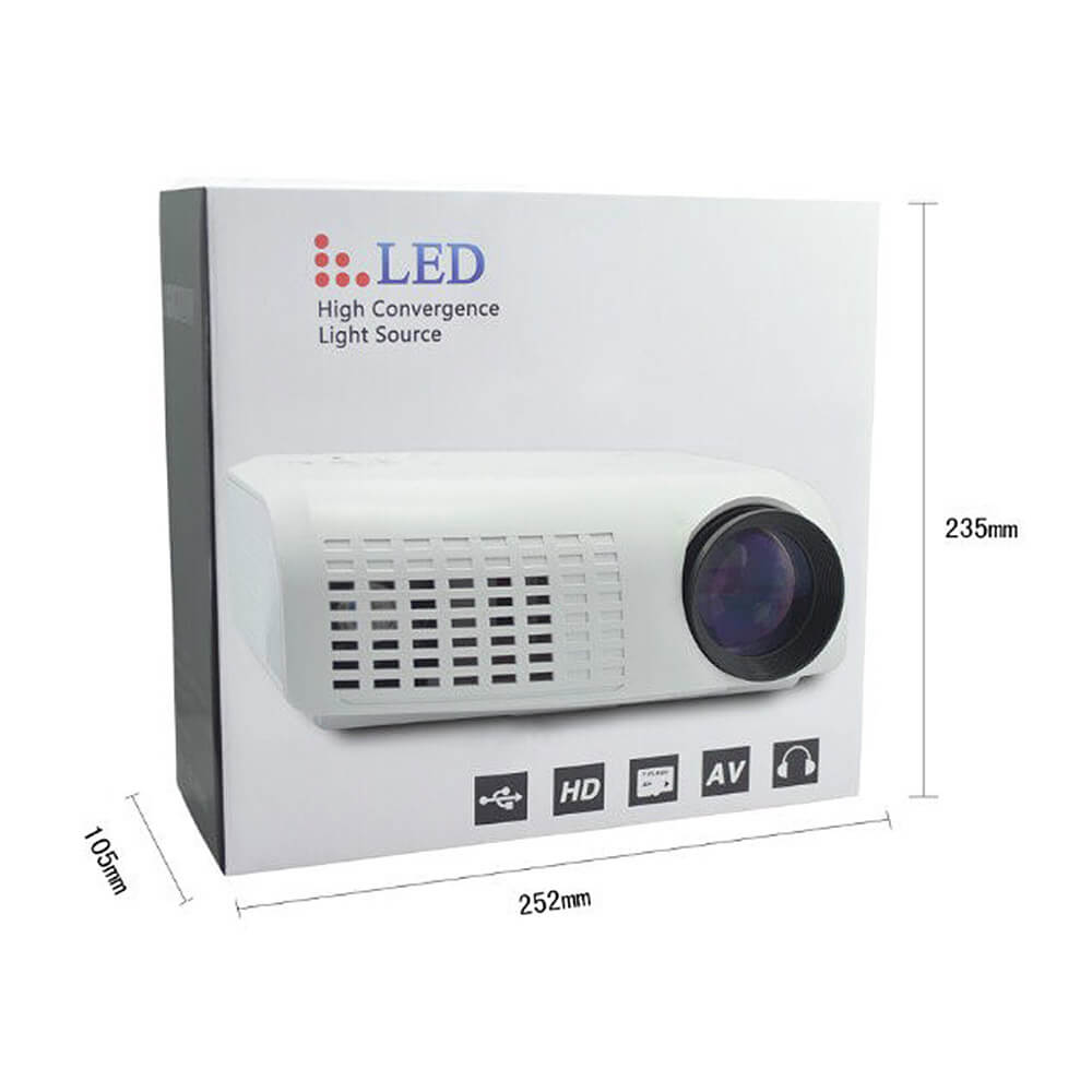 E07 1920*1080 100LM DLP Home Office Projector Home Theater AV HDMI TF MIC