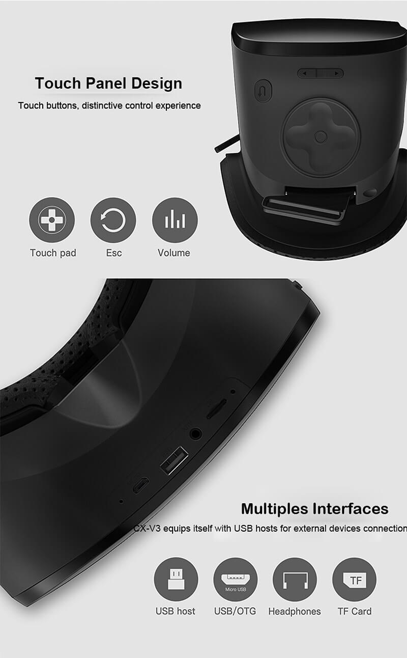 V3 Allwinner H8 Octa Core 2.0GHz 2G/16G WIFI 5.5 Inches 1080P FHD Display 3D VR Virtual Reality All In One Headset White