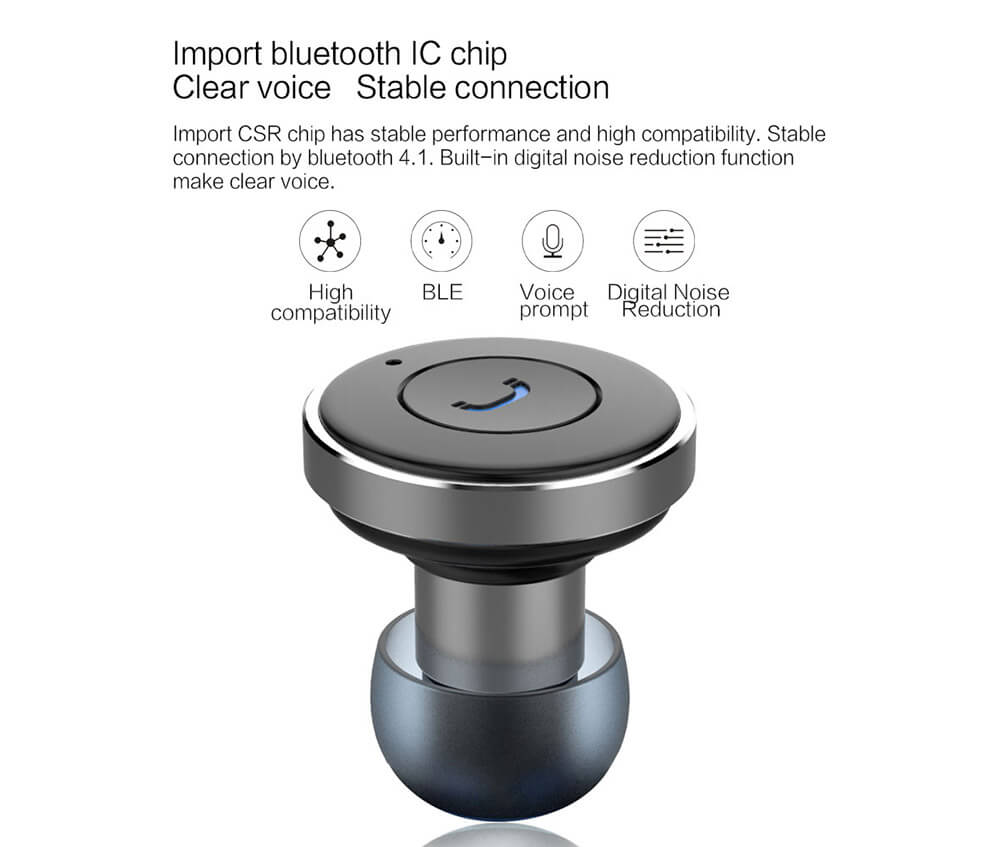 OVEVO Q10 2 Port USB Auto Charger Fast Charge Support Two Bluetooth Devices With Bluetooth Stereo Headset - Silver Black