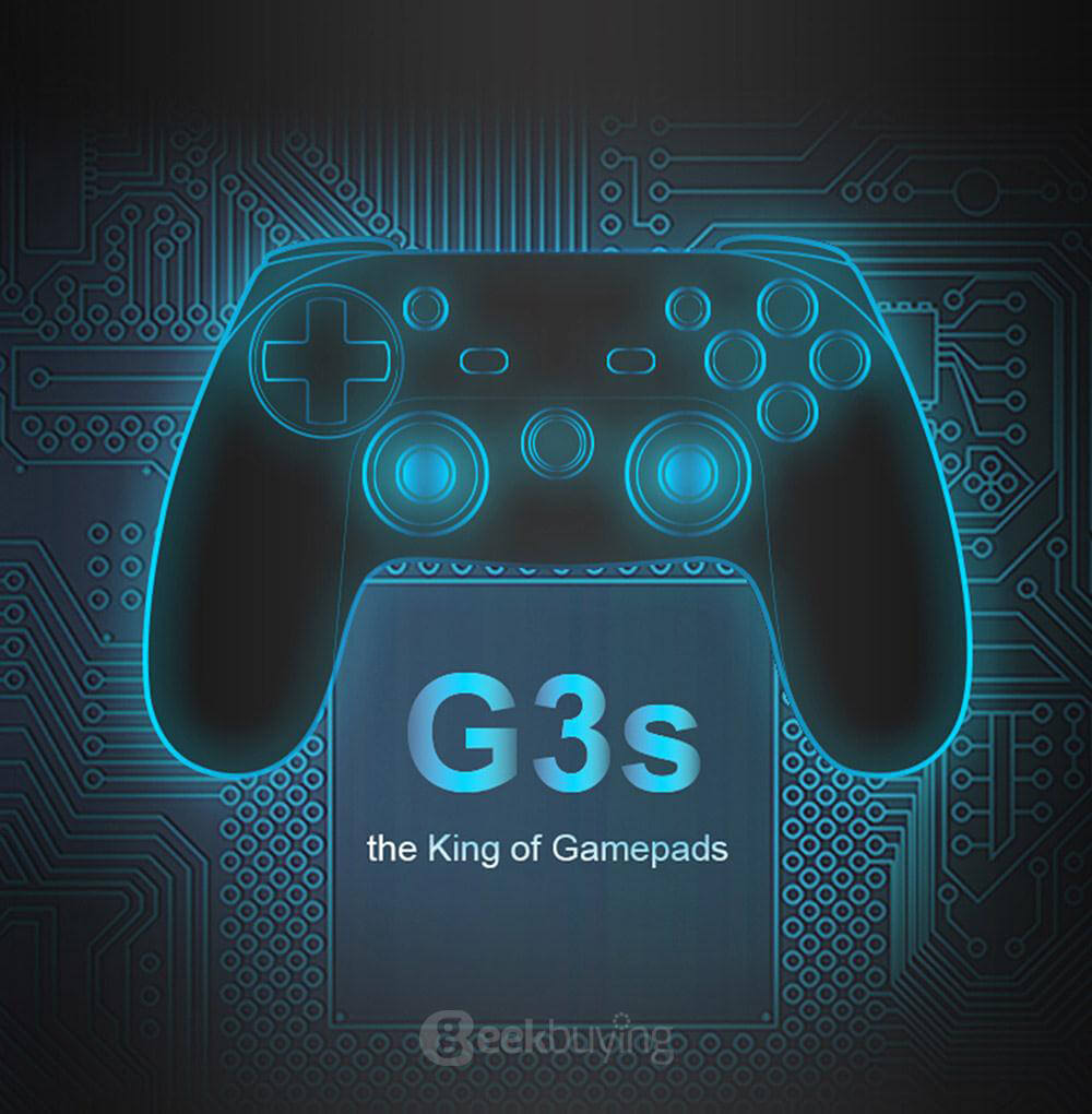 GameSir G3s Enhanced Edition Wireless Gamepad 2.4GHz Bluetooth 4.0 Connection Game Controller for iOS/Android/Windows/PS3 - Black