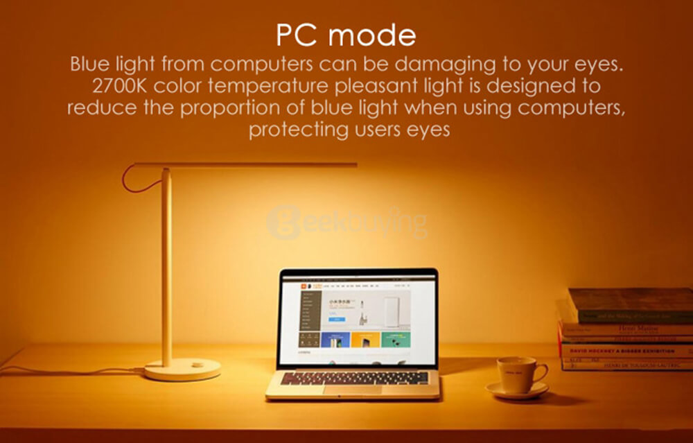 Original Xiaomi Mi Smart LED Lamp Mijia Intelligent LED Lamp Table Lamp with Four Different Modes - White