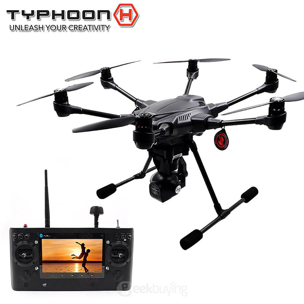 Yuneec Typhoon H FPV 12MP Camera 3Axis Gimbal 7Inches Display Smart RC Quadcopter