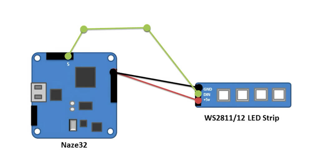 Matek 8 Bit WS2812B RGB 5050 Highlight LED for Naze32 CC3D