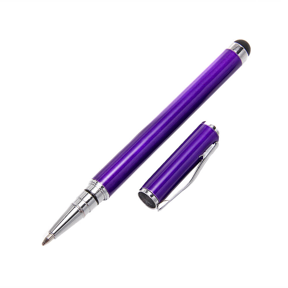 Capacitive Touch Screen Stylus Pen for Tablet PC & Mobile with Ball pen function purple (CP146361)