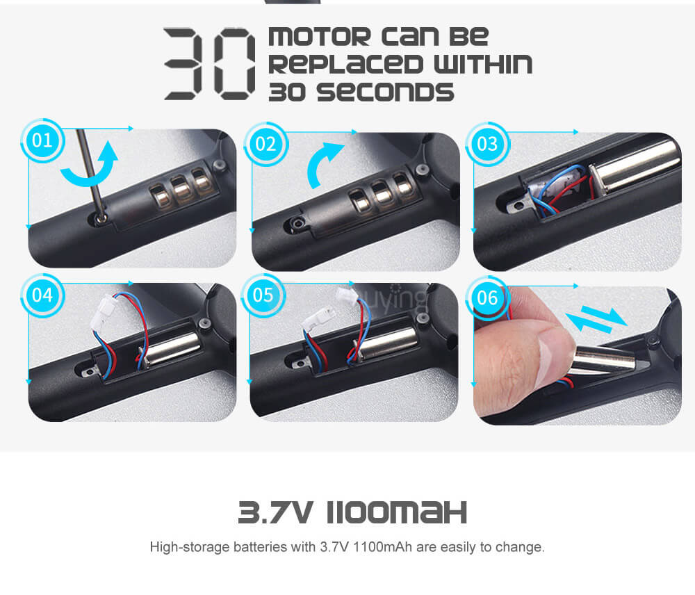 JJRC H11WH WIFI FPV 2MP HD Camera Altitude Hold Mode 3D Roll LED RC Quadcopter - Black