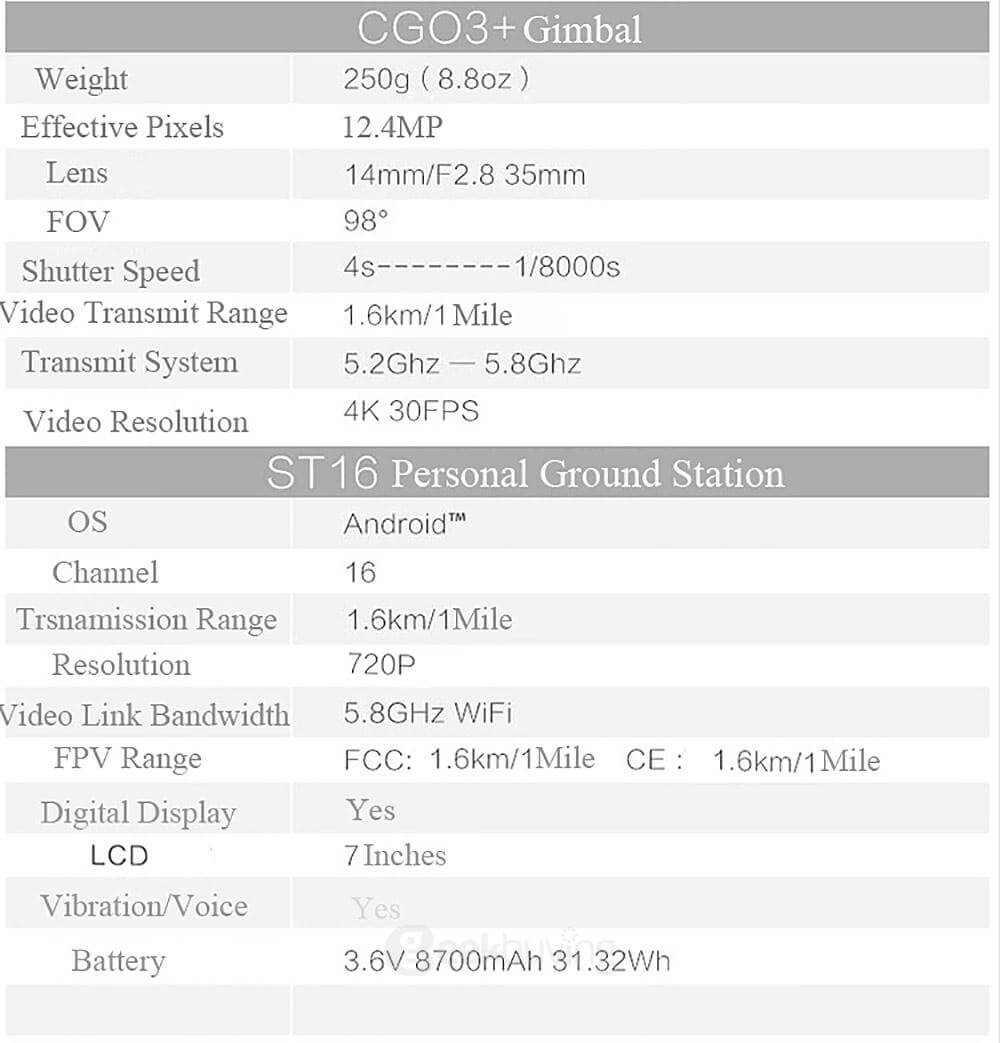 Yuneec Typhoon H FPV 12MP Camera 3Axis Gimbal 7Inches Display Smart RC Quadcopter