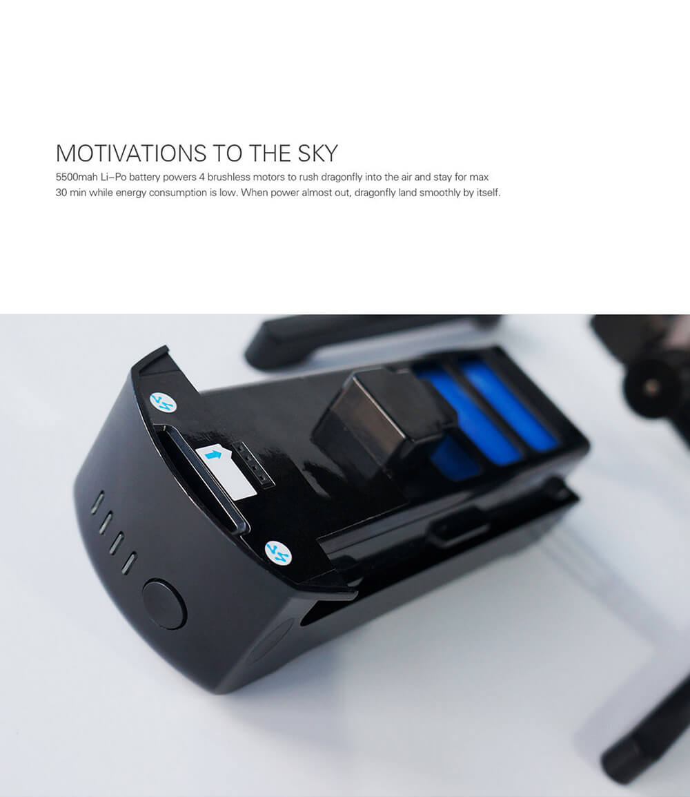 SimToo Dragonfly Drone Pro Follow Me GPS RC Quadcopter with 4K 16MP Camera and Smart Watch