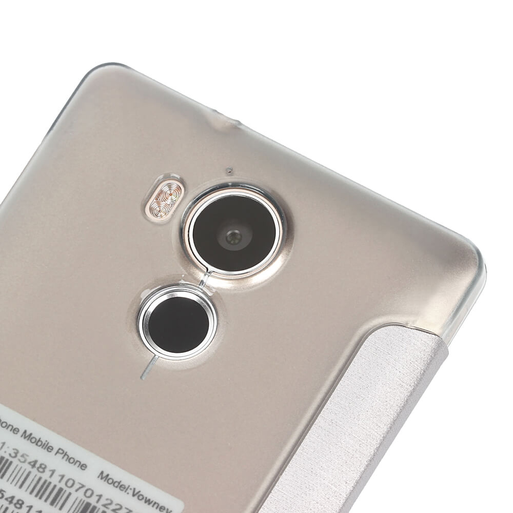 Original Leather Case Flip Cover Protective Case Phone Cover For Elephone Vowney/Vowney Lite Smartphone - Gray