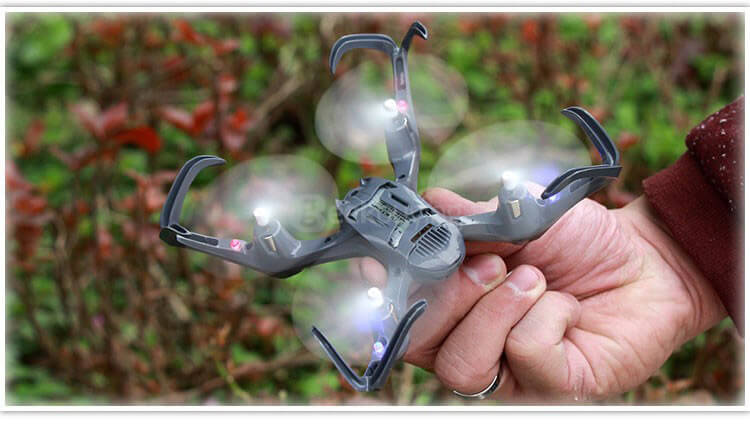 MSDTOYS S6 3D MINI Spider Inverted Flight 2.4G 4CH 6-Axis LED RC Quadcopter RTF - Gray
