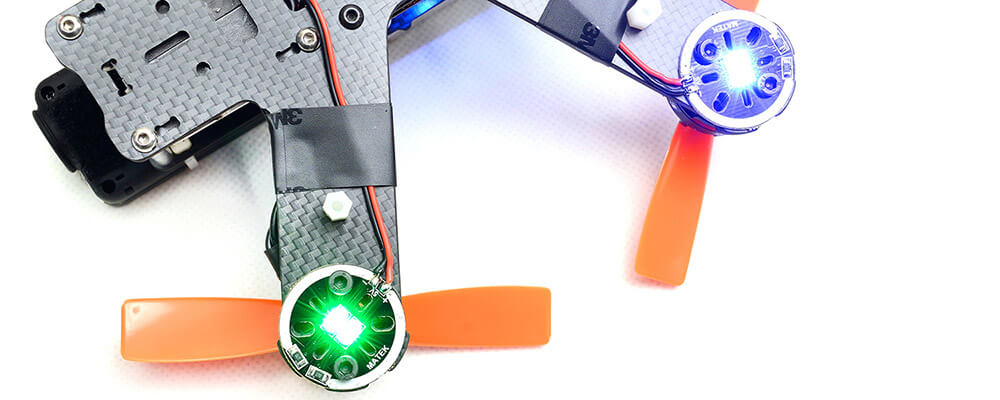 Matek LED X2/5V Motor Mount for 1806 2204 2206 Motor - Green