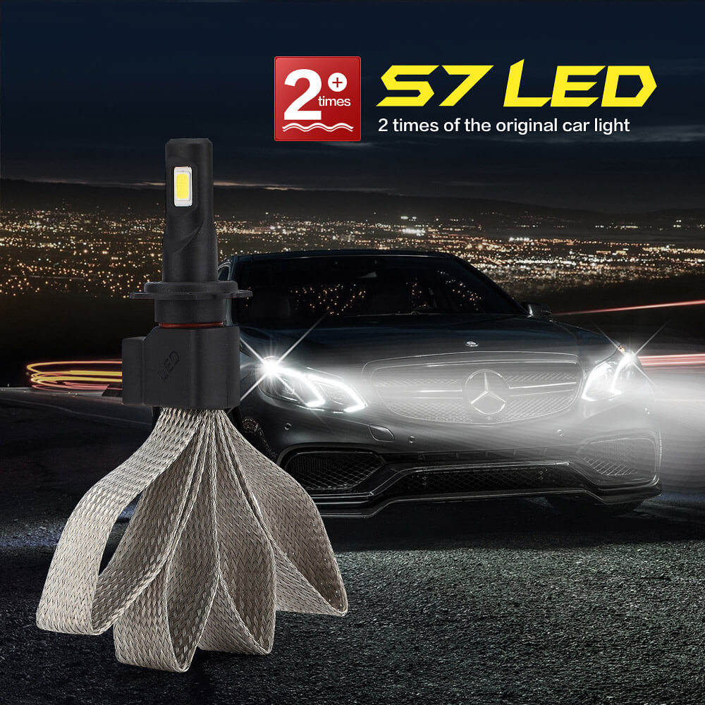 S7 H7-6000K-A 30W 3200LM LED Car Headlight Kit Auto Lighting System Car LED Bulb