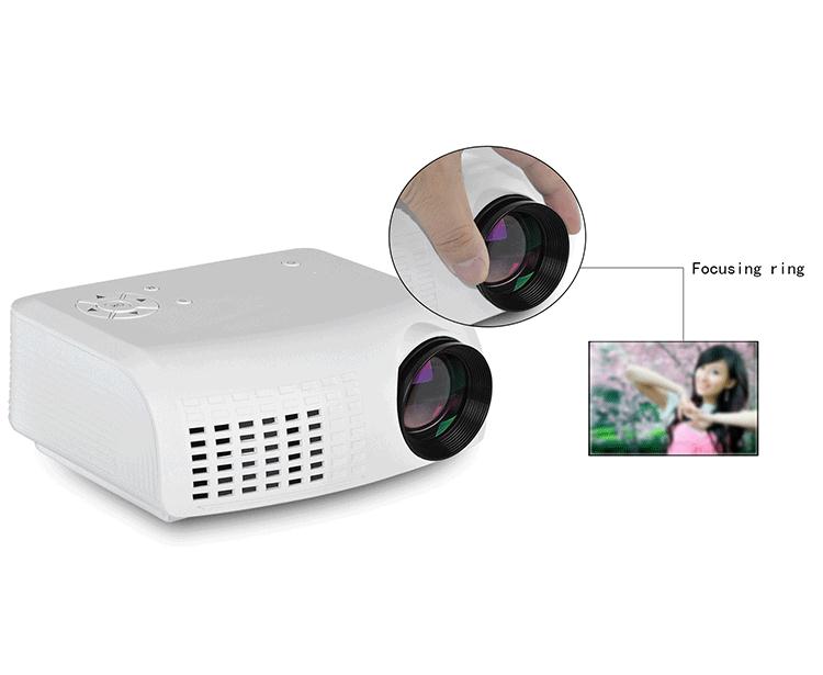 E07 1920*1080 100LM DLP Home Office Projector Home Theater AV HDMI TF MIC