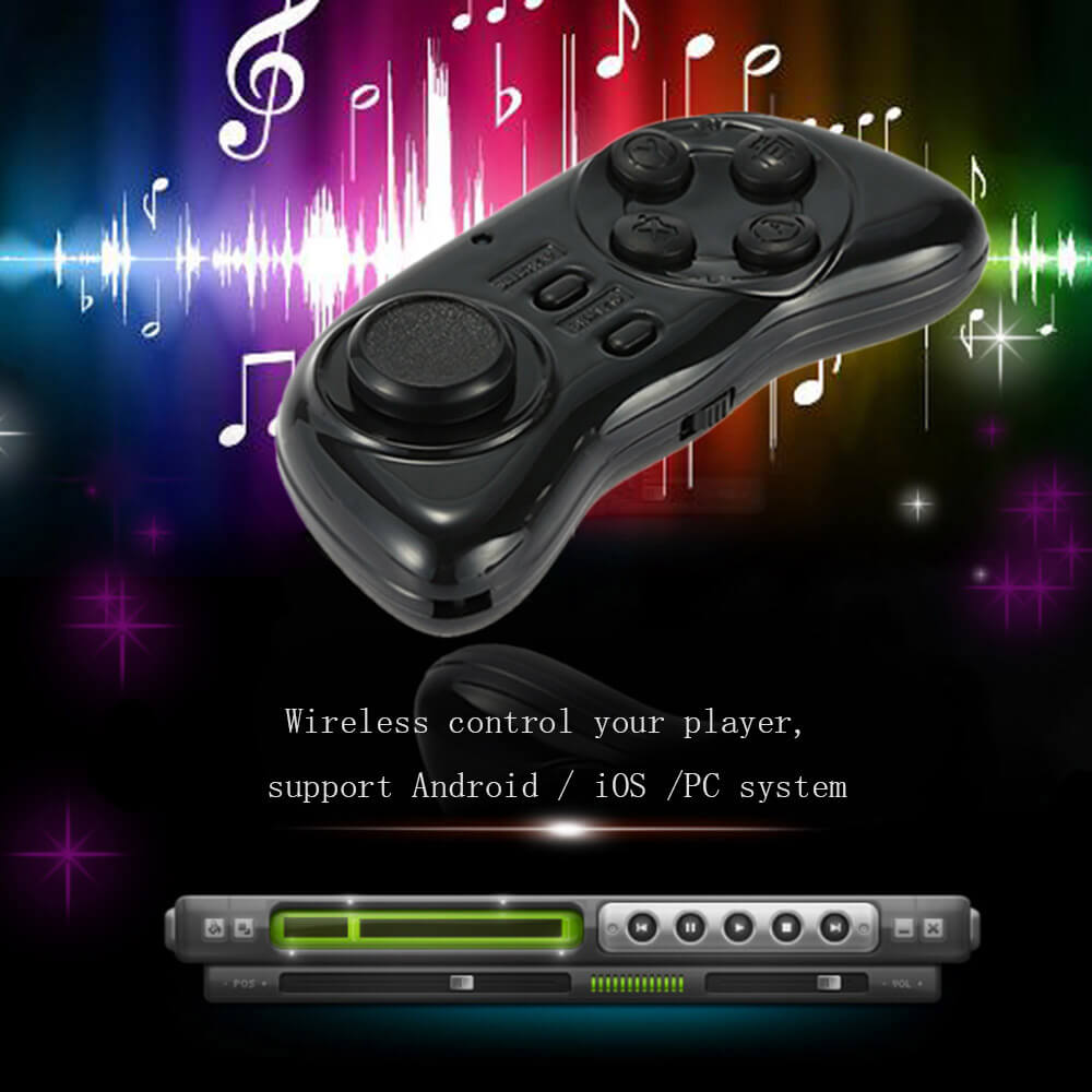 CSY03 Bluetooth VR Virtual Reality Gamepad Game Controller Selfie Shutter for iOS Android Smartphones VR Headset - Black