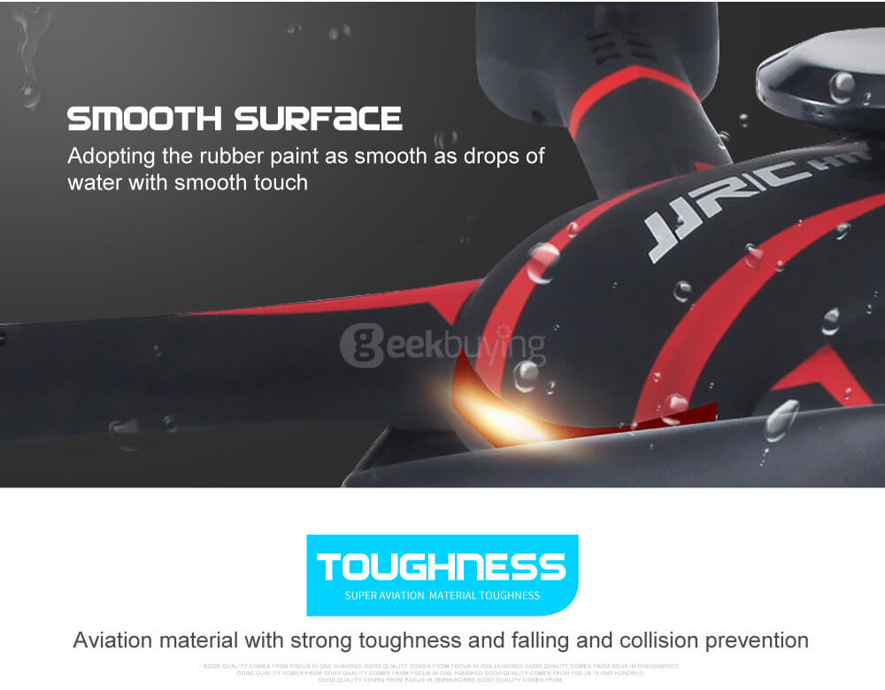 JJRC H11WH WIFI FPV 2MP HD Camera Altitude Hold Mode 3D Roll LED RC Quadcopter - Black